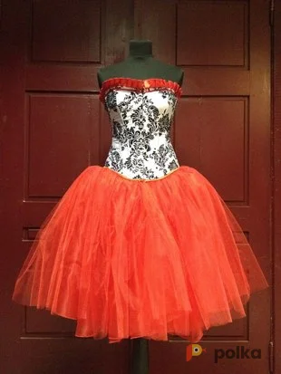 Возьмите Костюм для фотосессии: Шопенка яркого алого цвета. Размеры 42-46 напрокат (Фото 1) в Москве