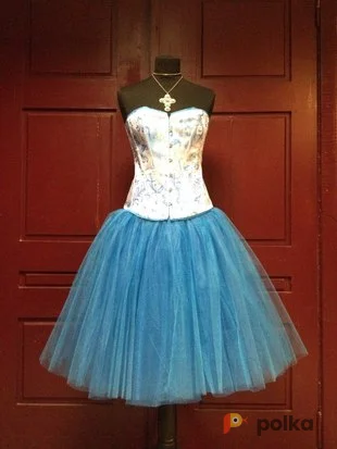 Возьмите Костюм для фотосессии: Яркая бирюзовая шопенка,. Размеры 42, 46 напрокат (Фото 1) в Москве