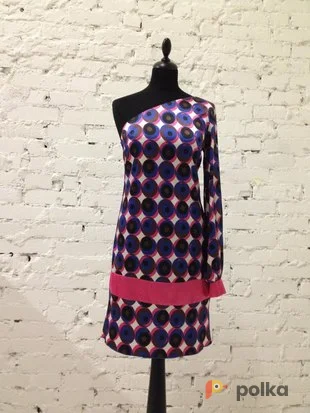 Возьмите Костюм для фотосессии: Шелковое ассиметричное платье на одно плечо в стиле Диско.. Размер 44 напрокат (Фото 1) в Москве