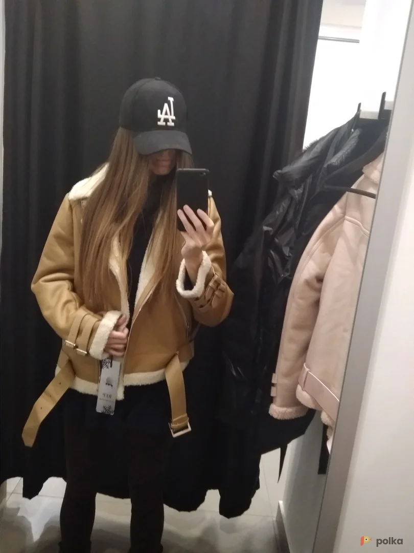 Возьмите Куртка авиатор байкерская рыжая дубленка коричневая напрокат (Фото 1) в Москве