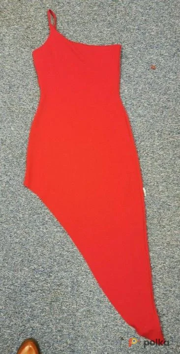 Возьмите Красное платье асимметричное мини короткое женское напрокат (Фото 1) в Москве