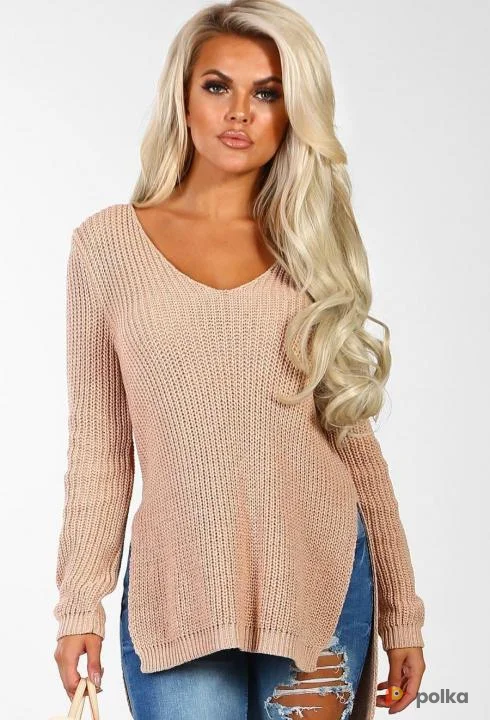 Возьмите Свитер асимметричный пудровый розовый джемпер напрокат (Фото 1) в Москве