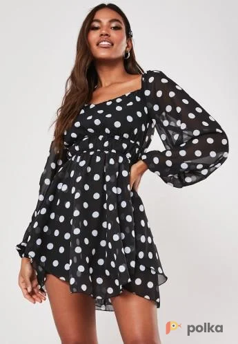 Возьмите Платье женское в горошек черное белое ретро напрокат (Фото 1) в Москве