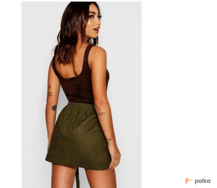 Возьмите Женская юбка хаки джинсовая хлопковая напрокат (Фото 1) в Москве