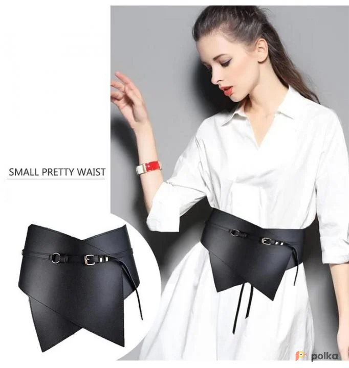 Возьмите Женский ремень корсет пояс черный широкий напрокат (Фото 1) в Москве