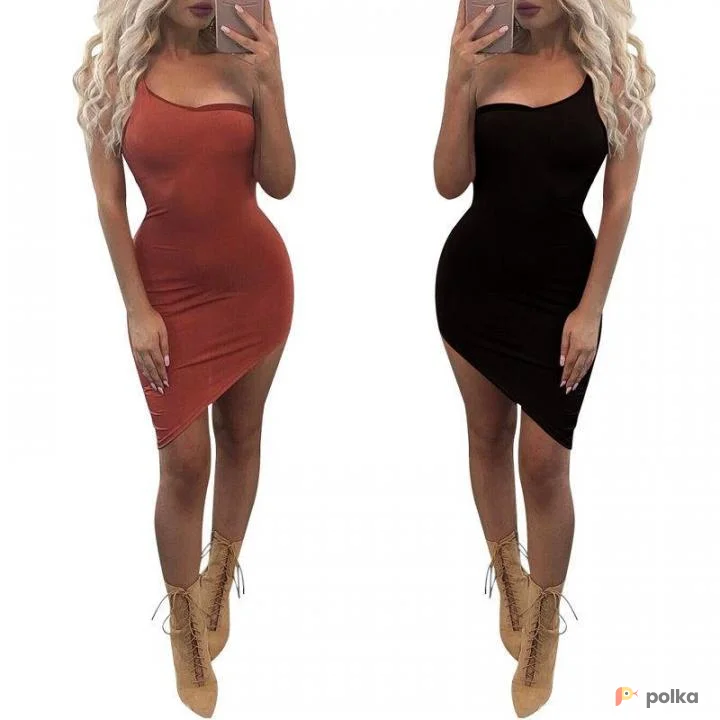 Возьмите Платье короткое асимметричное без рукавов напрокат (Фото 1) в Москве