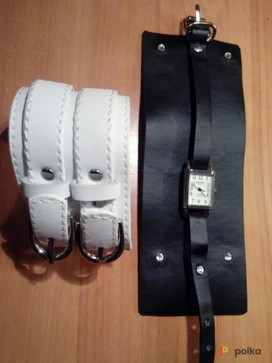 Возьмите Черные наручные часы браслет широкие напрокат (Фото 1) в Москве