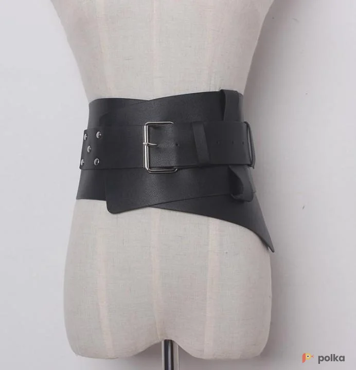 Возьмите Черный ремень пояс корсет широкий кожаный напрокат (Фото 1) в Москве