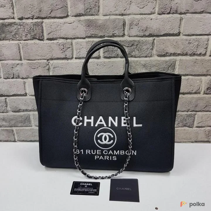 Возьмите Сумка черная тканевая черная белая напрокат (Фото 1) в Москве