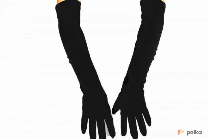 Возьмите Длинные теплые перчатки черные напрокат (Фото 1) в Москве