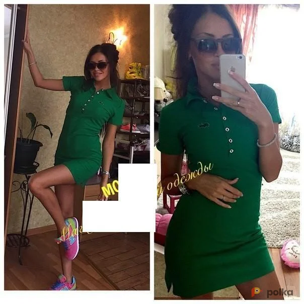 Возьмите Женское мини платье зеленое напрокат (Фото 1) в Москве