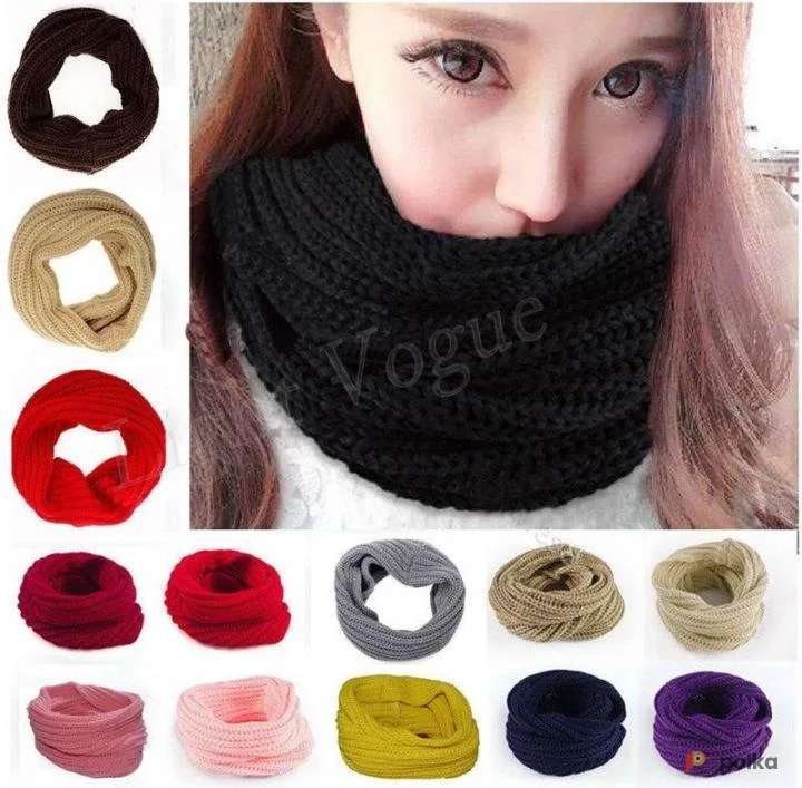 Возьмите Женский мужской снуд черный шарф хомут напрокат (Фото 1) в Москве