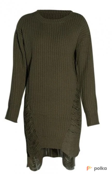 Возьмите Женский свитер рваный хаки напрокат (Фото 1) в Москве