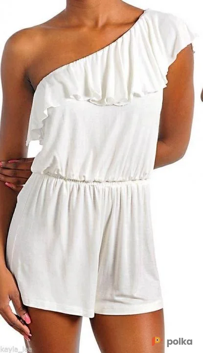 Возьмите Кремовый белый комбинезон шорты женский напрокат (Фото 1) в Москве