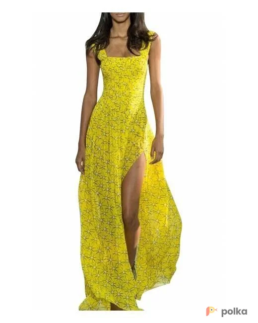 Возьмите Желтый сарафан платье летнее макси длинное напрокат (Фото 1) в Москве