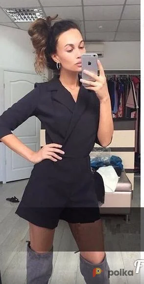 Возьмите Женский комбинезон офисный черный шортами напрокат (Фото 1) в Москве