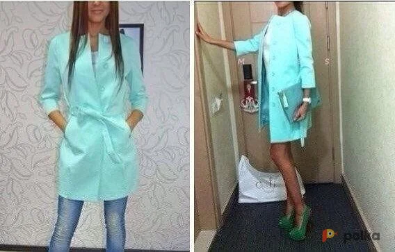 Возьмите Женский плащ мятный напрокат (Фото 1) в Москве