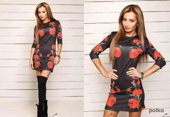 Возьмите Платье цветочное коктейльное новогоднее напрокат (Фото 1) в Москве