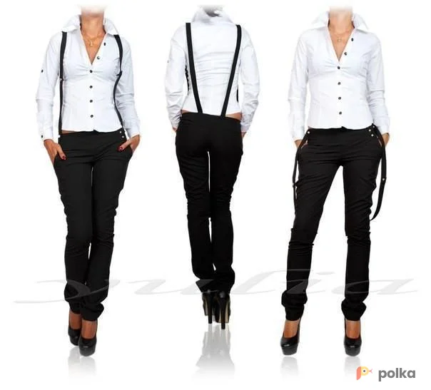 Возьмите Женские черные брюки на подтяжках напрокат (Фото 1) в Москве