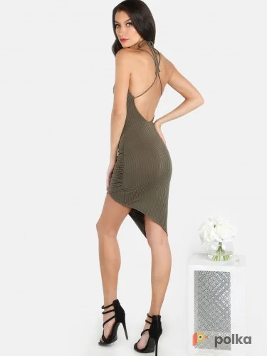 Возьмите Платье хаки мини зеленое напрокат (Фото 1) в Москве