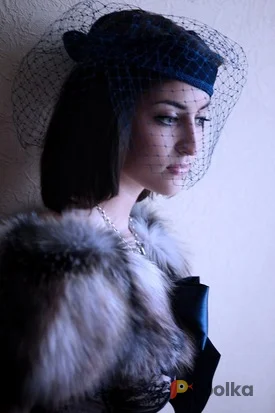 Возьмите Аксессуар для фотосессии: шляпка СИНЯЯ ВУАЛЬ напрокат (Фото 1) в Москве