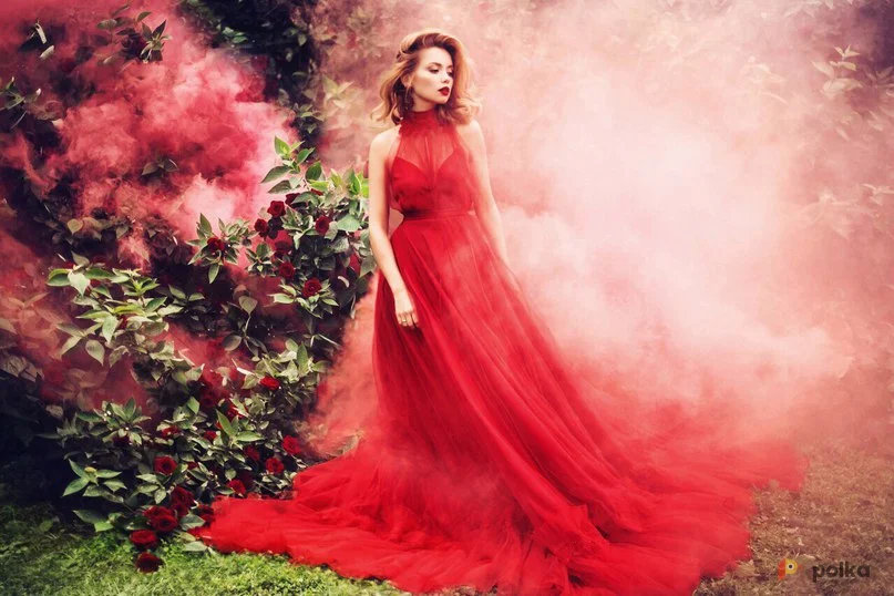 Возьмите Пышное красное платье Амалия напрокат (Фото 1) в Москве