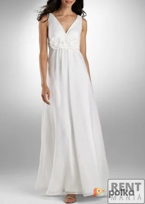 Возьмите Платье Adrianna Papell Ivory dress roses front напрокат (Фото 1) в Москве