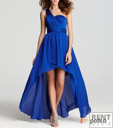 Возьмите Вечернее платье  Aidan Mattox Blue High-low Dress напрокат (Фото 1) в Москве