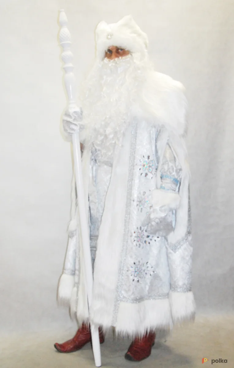 Возьмите ДЕД МОРОЗ БОЯРИН (парча белая) напрокат (Фото 1) в Москве