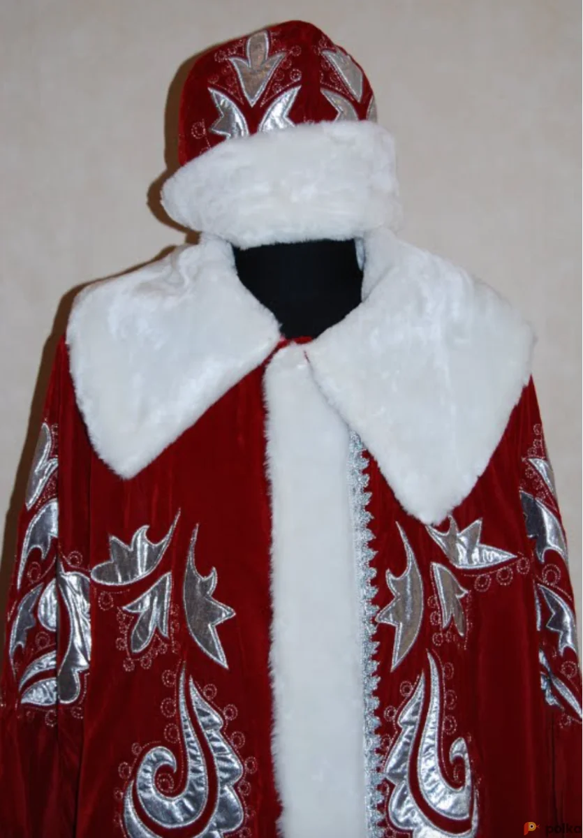 Возьмите ДЕД МОРОЗ БОЯРИН (бархат красный с орнаментом) напрокат (Фото 1) в Москве