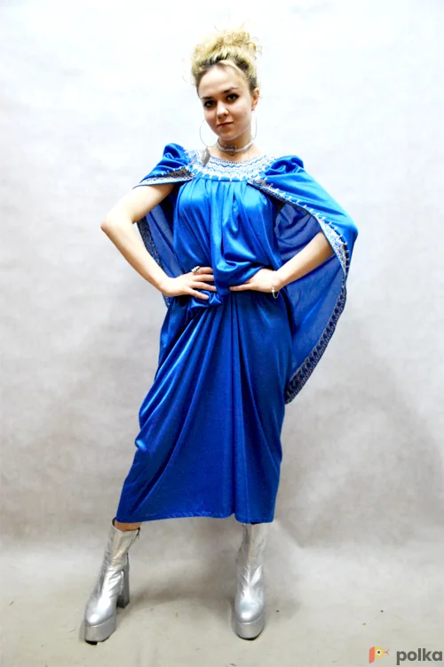 Возьмите ЭСТРАДНОЕ ПЛАТЬЕ СИНЕЕ напрокат (Фото 1) в Москве